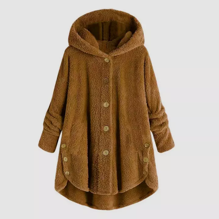 Jacket Coat Winter Fur Women's Sweater Warm Fleece Hooded Button Parka *20% OFF* - Image 3 of 4
