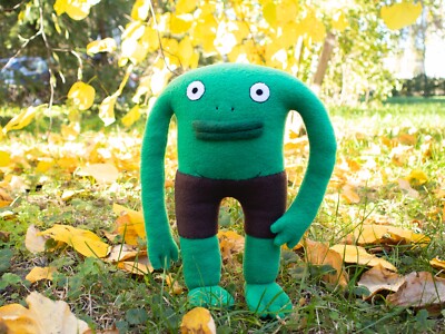 Mr Frog Smiling Friends plush Handmade soft toy
