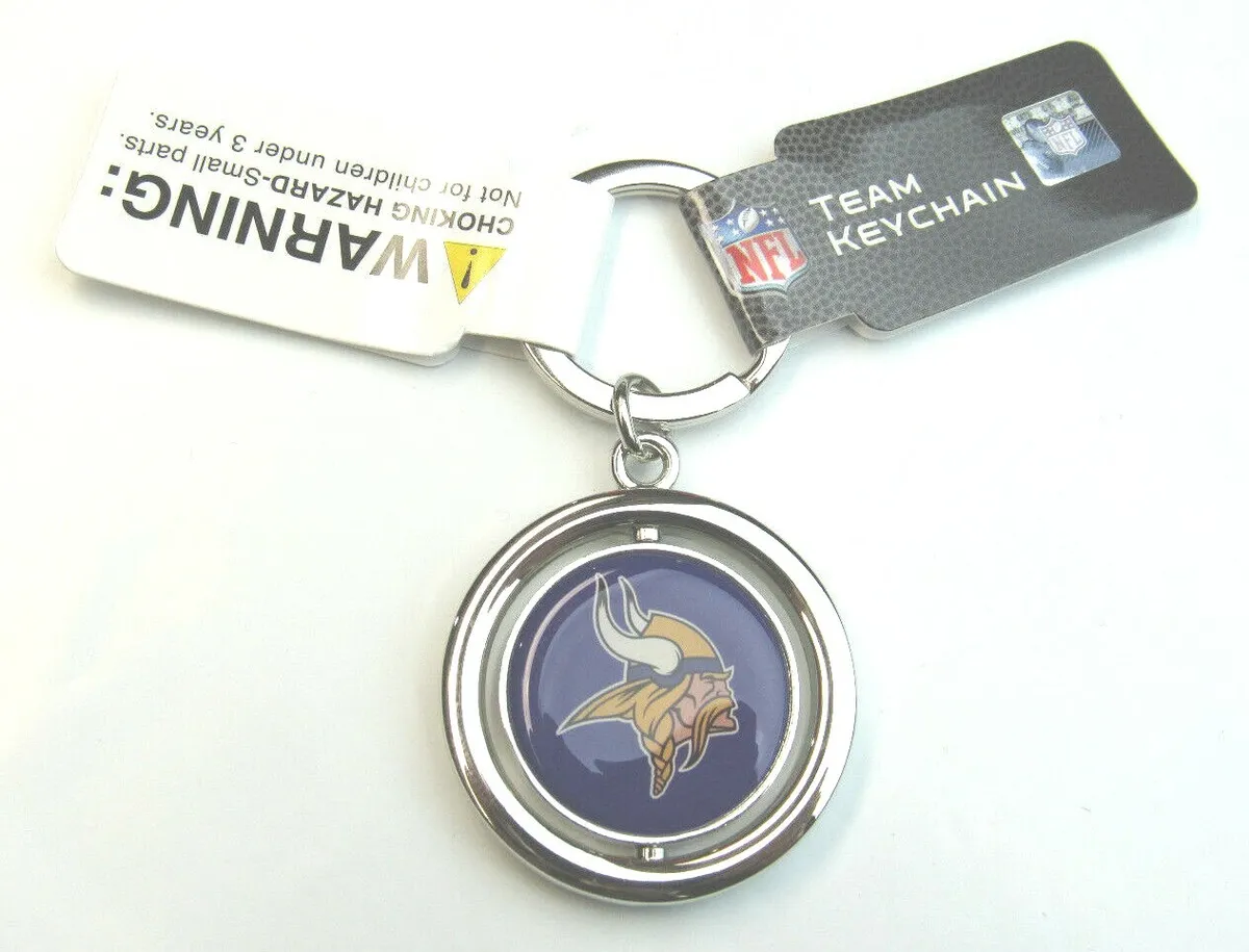NFL Minnesota Vikings Spinning Logo Key Ring Keychain Forever Collectibles