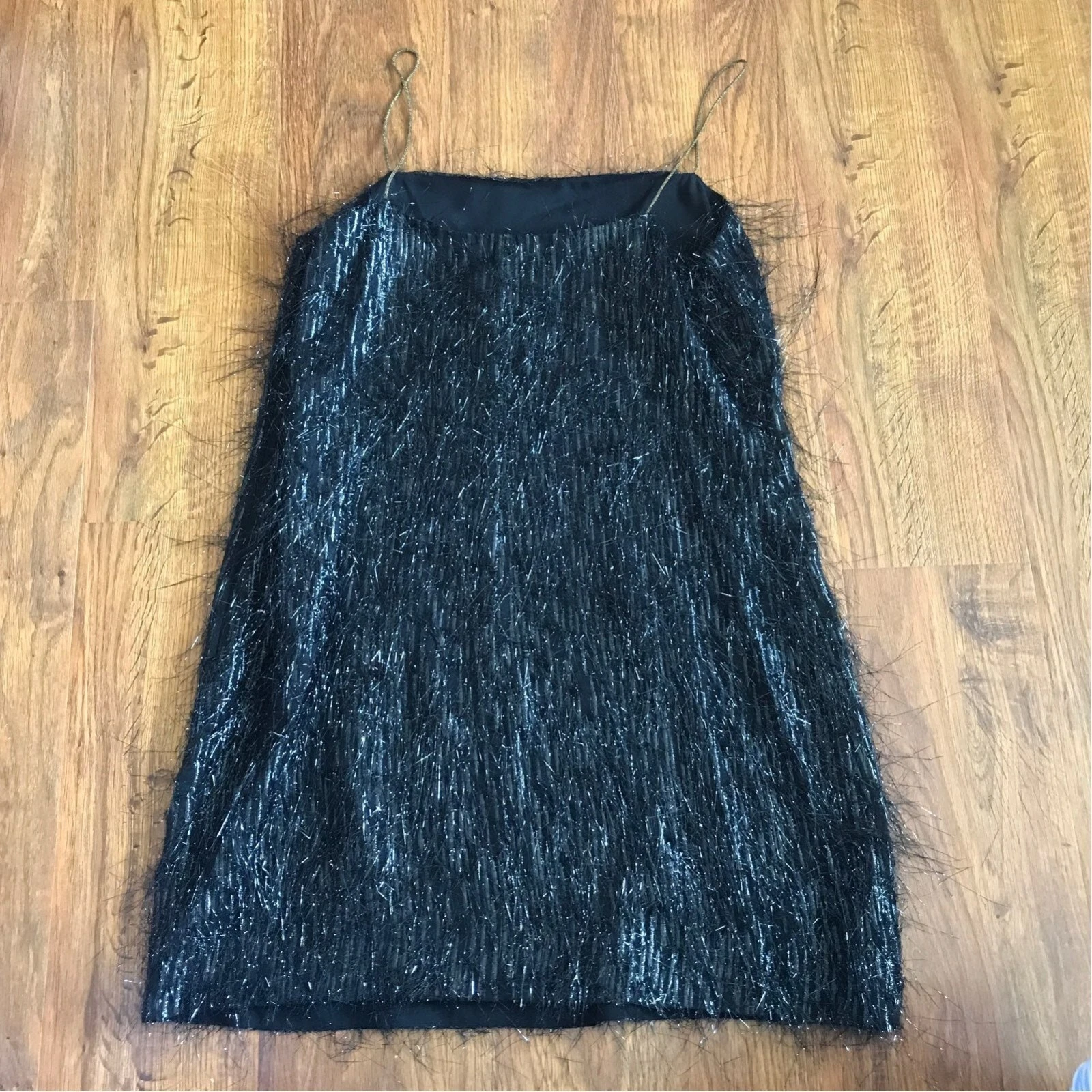 Abito da cocktail Kate Spade con frange lucide 14 nuovo con etichette