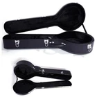 Glarry 4/5 String Hardsell Microgroove Leather Wood Banjos Hard Case Black