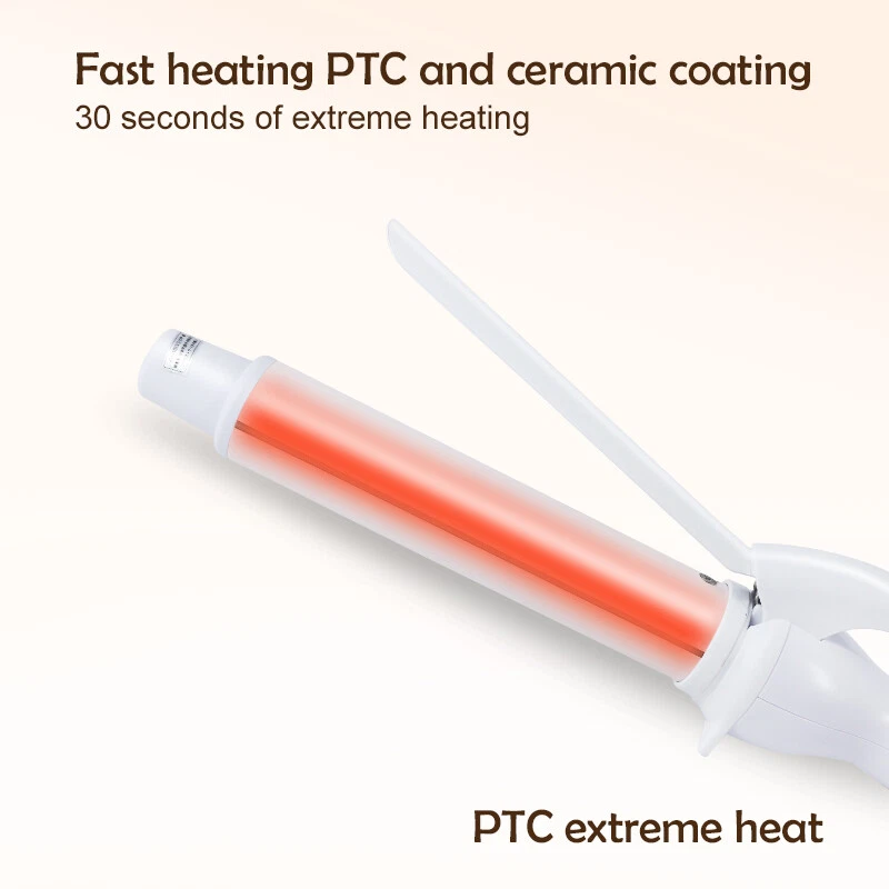 Professional Hair Curling iron with Ceramic Coating Barrel (white)  - Image 2 of 4