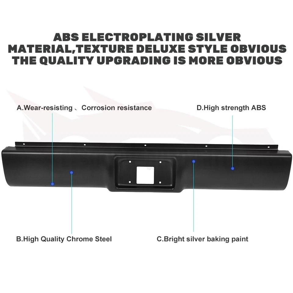 Rear Bumper Roll Pan w/LED Light For 1988-1998 Chevrolet GMC C/K 1500 2500 3500 - Image 3 of 4
