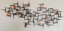 Corey Ellis Modern Abstract Bronze Metal Wall Sculpture Mid Century Copper