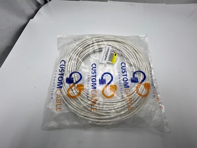Custom Cable Connection Conductor Stranded Shielded Cable 100ft 22AWG White