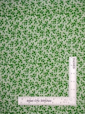 Dark Green Wildflower Fields Floral Flower Cotton Fabric Santee By The yard