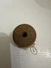 Vintage M&K Silcotton Wood Thread Spool