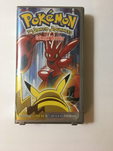 Pokémon Vol.46: The Johto Journeys-Crimson Warrior (VHS, 2001) PROBADO-RARO-BARCOS N24 - Imagen 1 de 6