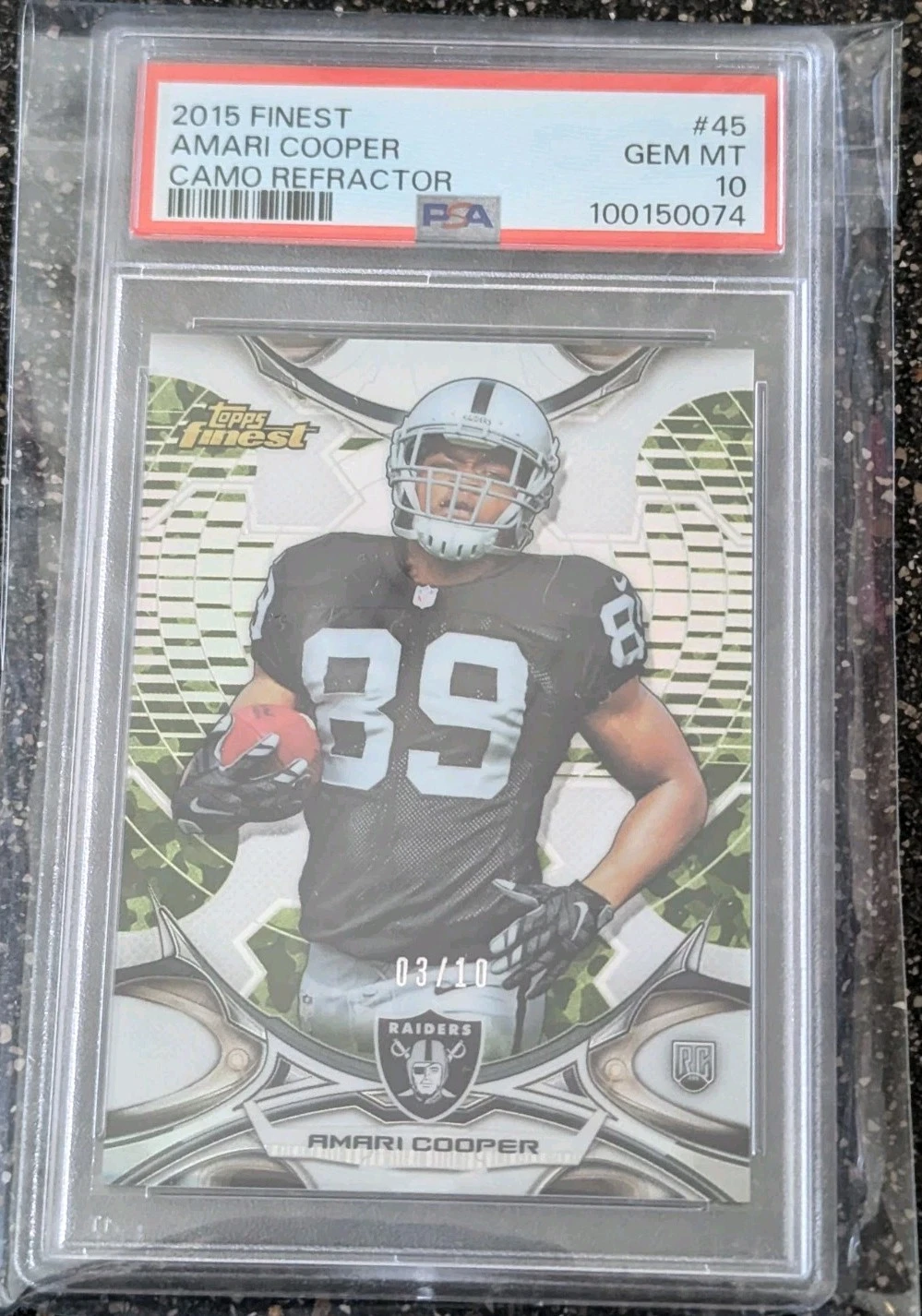 Amari Cooper Finest #45 Camo Refractor