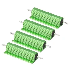 100W 2.2 Ohm Aluminum Shell Resistor, 4 Pack Aluminum Housing Resistor, Green