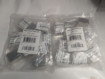 NEW LOT OF 19 MONOPRICE MP-C5S6RJ45SR CAT5e SHIELDED INLINE COUPLERS