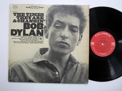 BOB DYLAN Times They Are a Changin LP Stereo 1960s press b1847