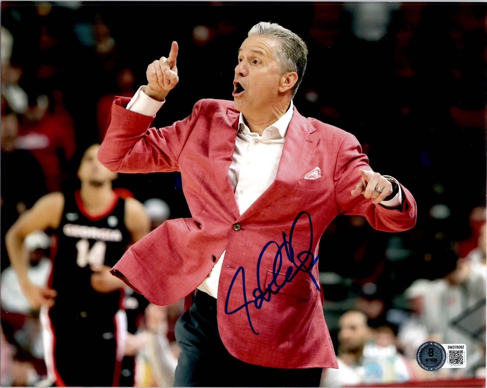John Calipari Autographed Signed Arkansas Razorbacks 8X10 PHOTO BECKETT BAS COA 