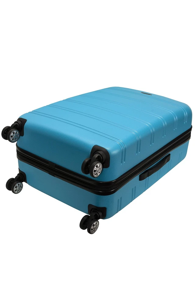 Melbourne Hardside Expandable Luggage with Spinner Wheels, Turquoise, Checked... - Image 2 of 3