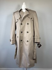 Arnie II Tan Trench Coat Men’s Size 40R Vintage NWT Zip Out Liner Tan Sears Best