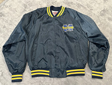 Locker Line Michigan Wolverines Snap-Front Jacket Navy/Yellow Men's Size L