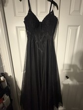 Black Laced Prom Dress