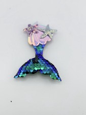 Mermaid Tail Hair Clip Sequin Iridescent Shell Starfish Barrette
