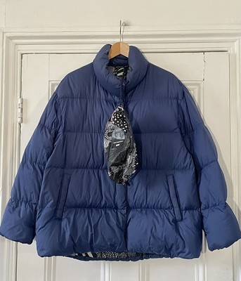 Marimekko X Uniqlo Ultra Light Women s Blue Down Parka Jacket L UK 14 EU 42