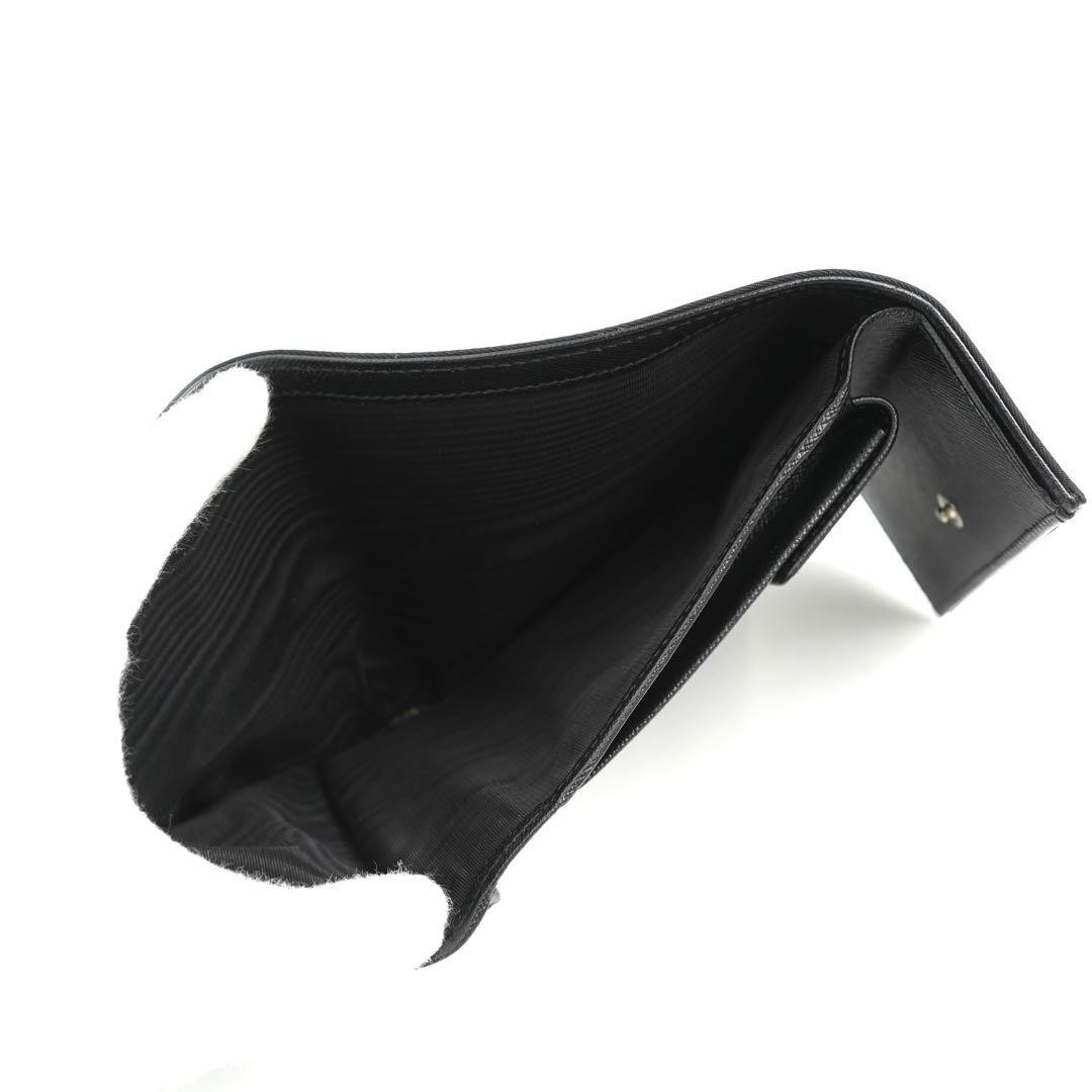 Prada Mini Wallet Triangular Plate Nylon Black Go… - image 5