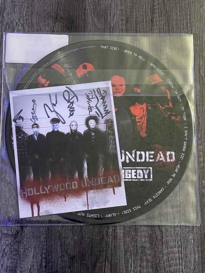 Hollywood Undead American Tragedy Signed Vinyl LP Record Exclusive to 1000 — 第 2/2 张图片