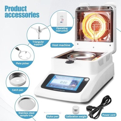 Lab Halogen Moisture Analyzer Grains & Granules Electronic Moisture Rapid tester