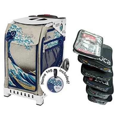 Zuca Great Wave Sport Insert Bag with White Frame, and Packing Pouch Set