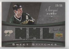 2006-07 Upper Deck Sweet Shot Stitches Triples 15/25 Sergei Zubov #SS-SZ HOF 2tb