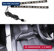 Car Led Strip Light Ambient Lighting Kit Wusb Port White 12v 24 Led Lights