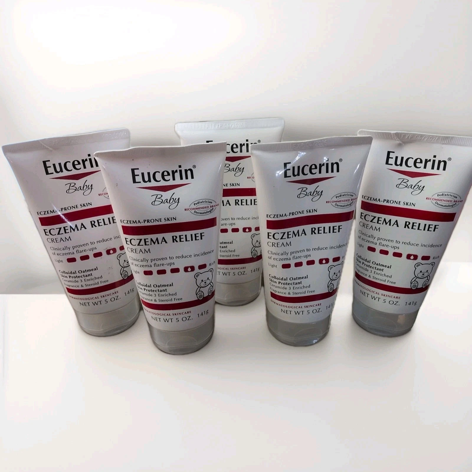 Lot Of 5 Eucerin Baby Eczema Relief Body Creme 5 oz Exp 4/26
Opens in a new window or tab