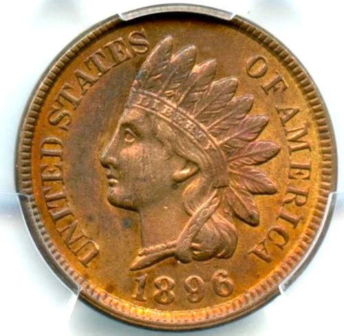 1896 Indian Cent, PCGS Genuine Questionable Color-UNC Detail