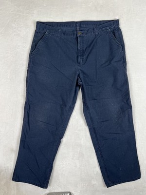 Carhartt 383-20 Dungaree Work Pants Dark Blue Size 42x30 READ | eBay
