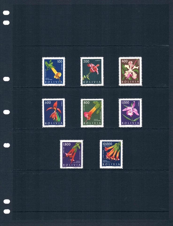 $23,35 Scott Value - 1962 BOLIVIA Flores Vida Silvestre América del Sur CV MNH NH UMM Foto 2 de 4