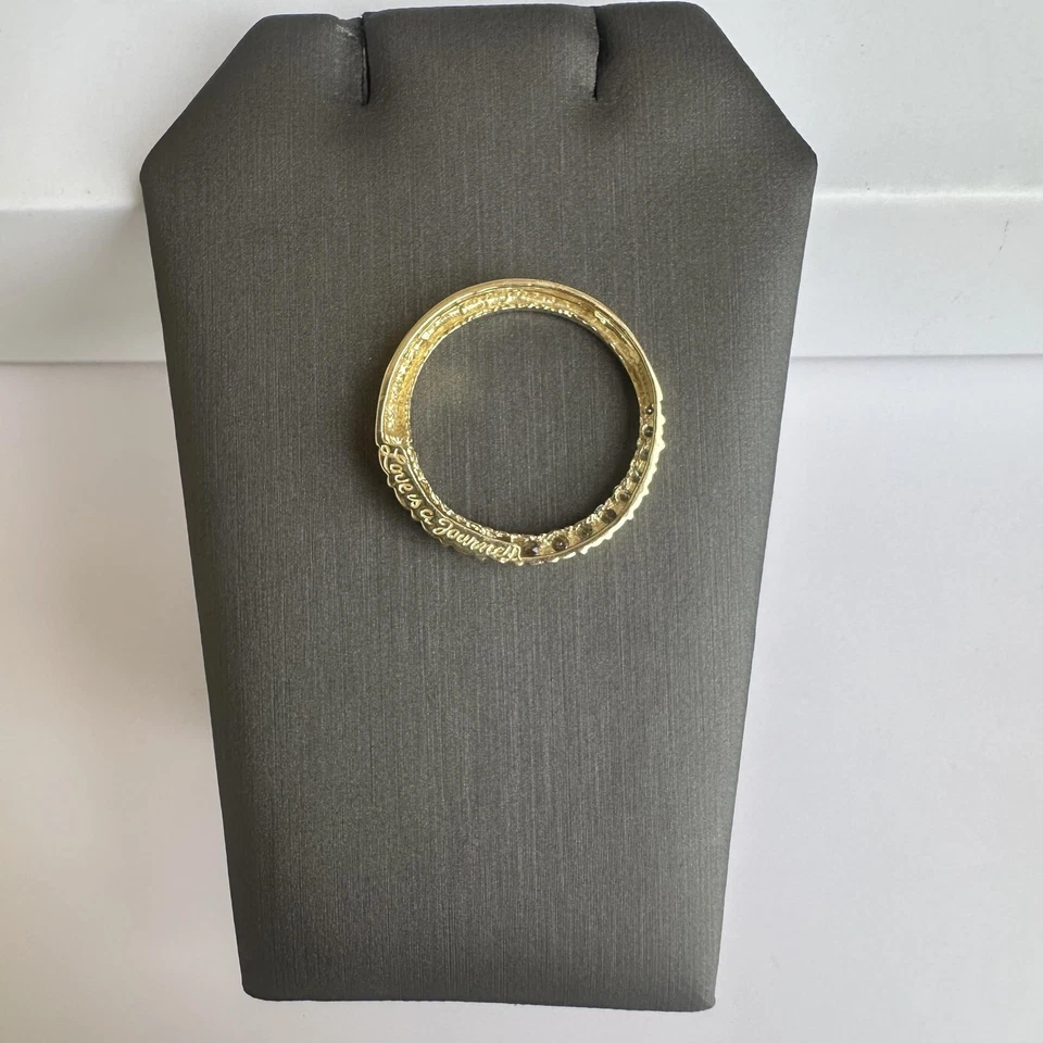 Estate 14kt Yellow Gold Diamond Circle Pendant - 1ctw GH SI2-I1 Diamonds - Image 3 of 4