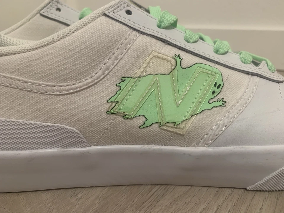 Size 13 New Balance Numeric Villani 272 Franky Ghost Green/White & 217 Pumpkin - Image 3 of 4