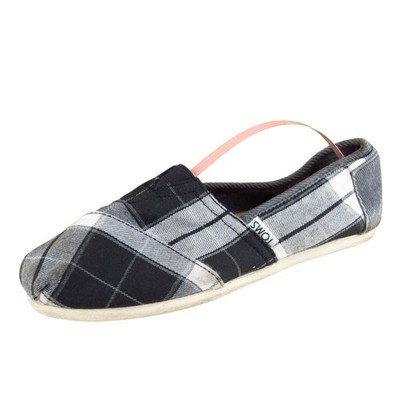Toms Women Sz 7 M Gray Flat Fabric Shoes