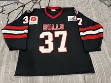 Birmingham Bulls 1999-00 #37 Mike Ford Issued Hockey Jersey Size 54 Black ECHL