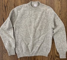 Mens Vintage 1980 s Brooks Brothers Preppy Prep School Rag Wool Beige Sweater M