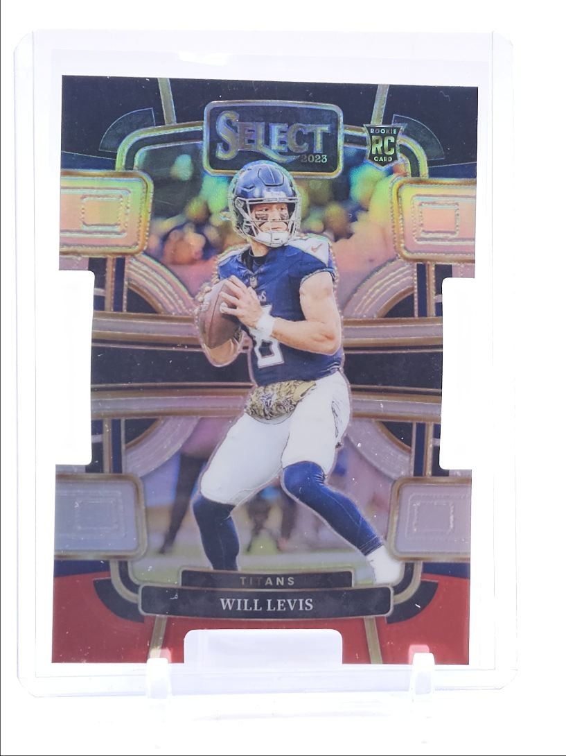 WILL LEVIS 2023 SELECT CONCOURSE ROOKIE BLACK RED DIE CUT TITANS RC Q4588