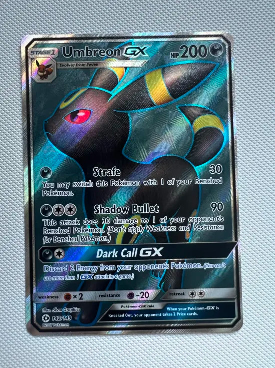 Umbreon GX - FULL ART Sun & Moon #142 - Pokemon NM