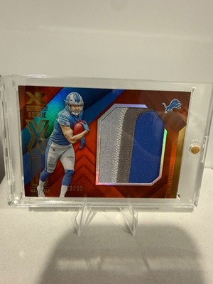 2019 Panini XR - Rookie XL Materials T.J. Hockenson #RXM-19 Orange /25 (MEM, RC)
