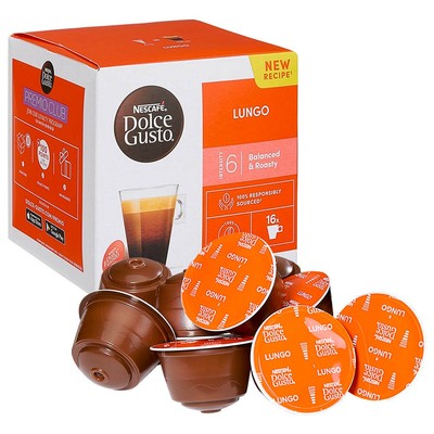 NESCAFÉ DOLCE GUSTO  LUNGO Kaffeekapseln, Arabicabohnen 16 Stück