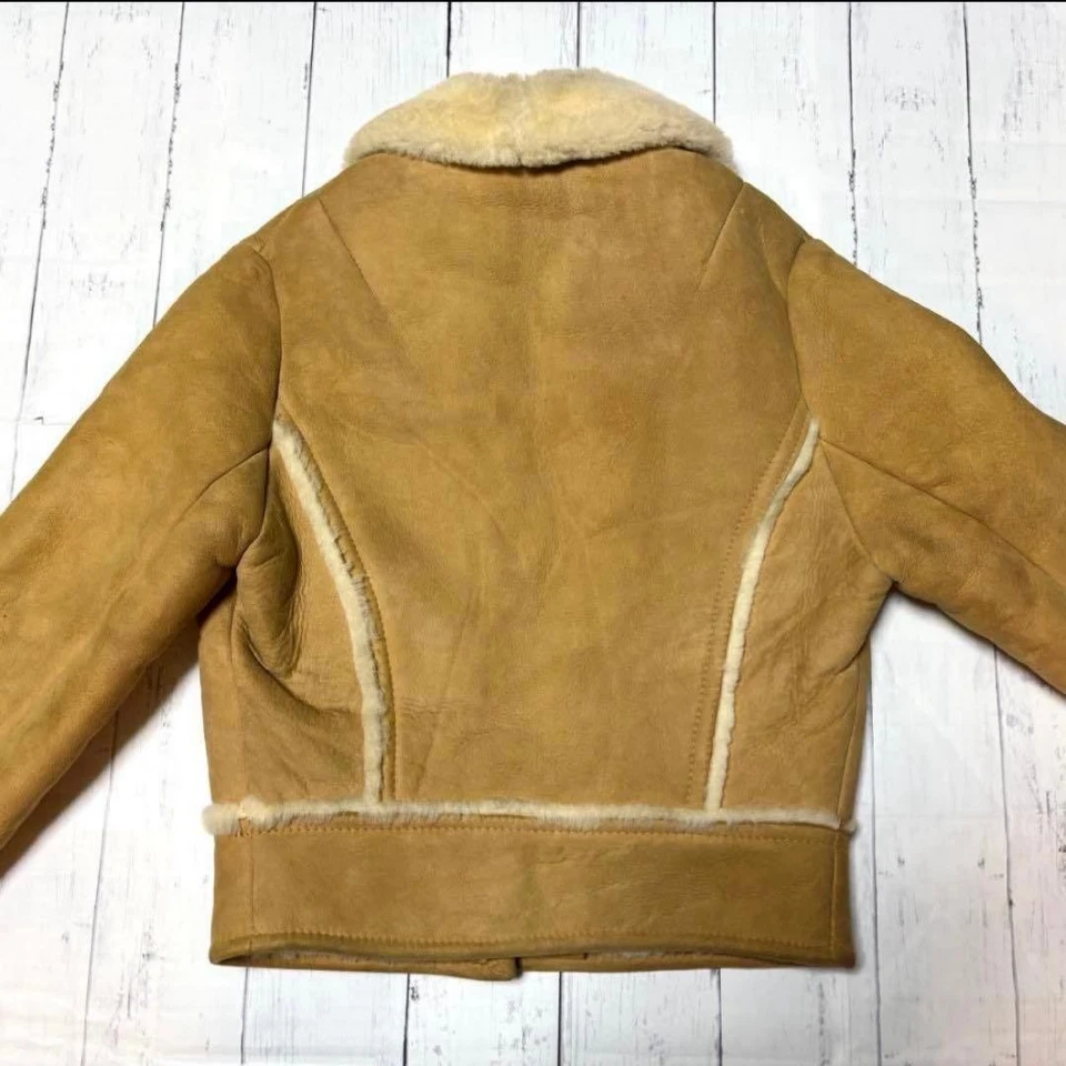 Jaqueta de Couro NAPA CALIFORNIA Matterhorn Shearling Camelo Anos 70 Vintage - Imagem 3 de 4