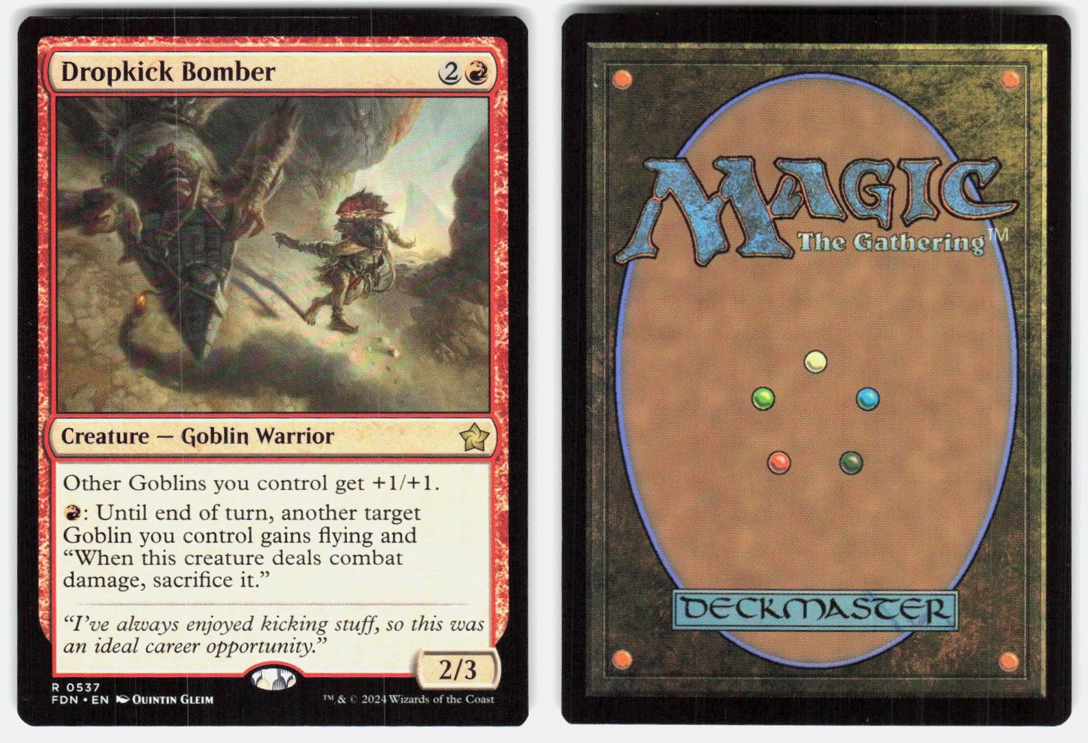 Dropkick Bomber 537 Rare Foundations Magic: The Gathering Lightly Played