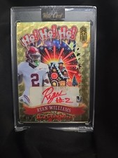 Ryan Williams TRUE 1/1 Auto 2025 Wild Card Holiday Hits! Gold Vinyl Ho! Ho! Ho!