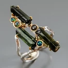 Fine Art ring 9 ct Natural Tourmaline Ring 925 Sterling Silver Size 9 /R449893