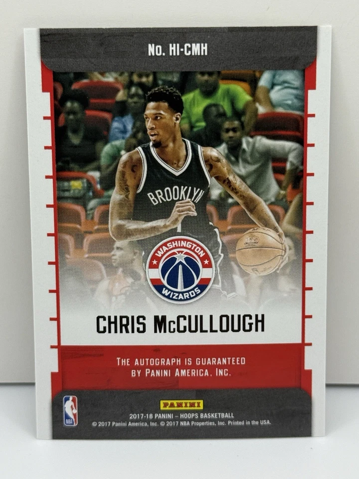 2017-18 Panini NBA Hoops Hoops Ink Chris McCullough #HI-CMH Auto /25 - Image 2 of 2