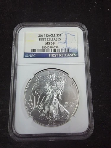 2014 American Silver Eagle NGC MS69 Early Releases .999 Fine Silver 1 Ounce Coin