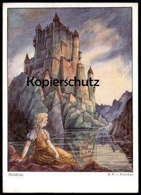 VINTAGE POSTCARD FAIRY TALES HEIDRUN HANS WOLFF VON PONICKAU CASTLE CASTLE castle chat