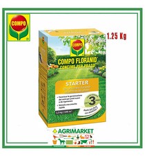 Concime profess COMPO FLORANID STARTER 1,25 kg prato erba tappeto lento rilascio